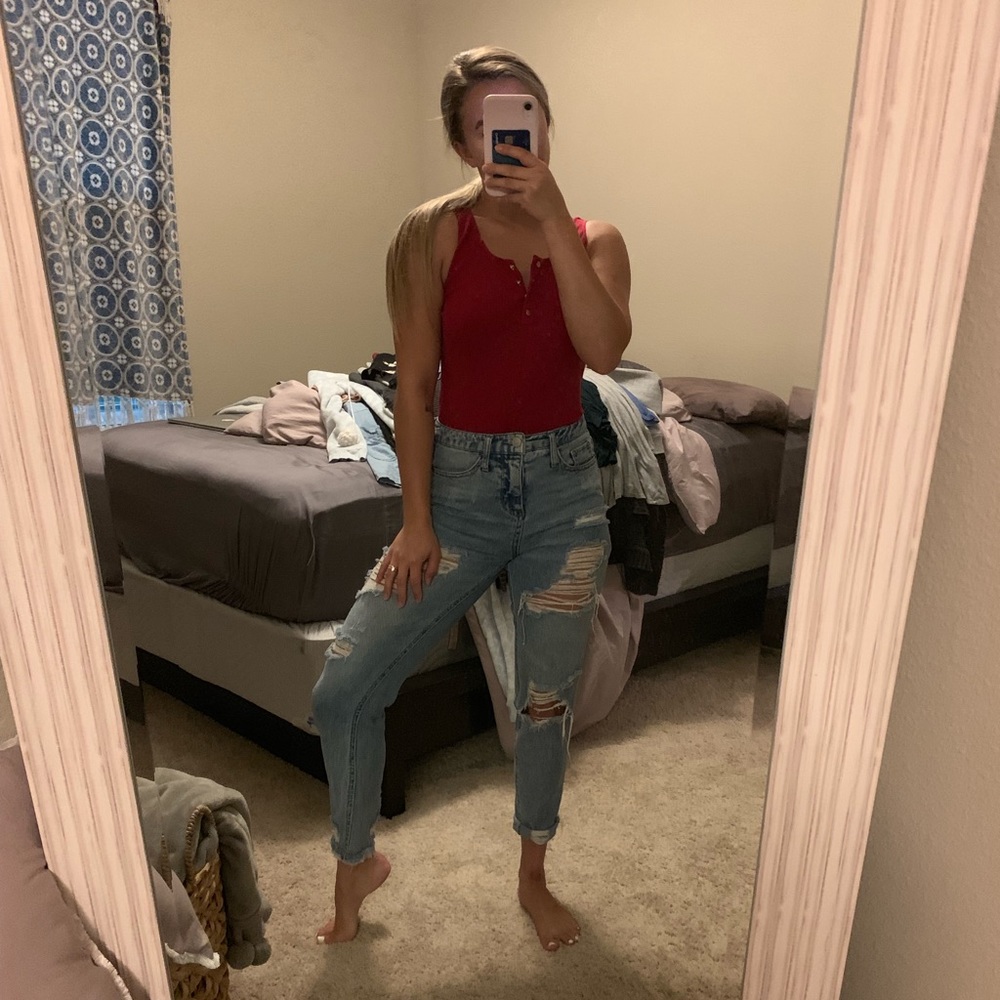 Red bodysuit